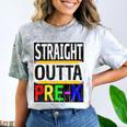 Kids Straight Outta Pre-K Graduation Comfort Color Blast T-Shirt Smoke