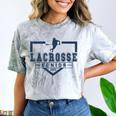Lacrosse Senior Night Lacrosse Senior 2025 Graduation 33 Comfort Color Blast T-Shirt Smoke
