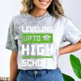 Leveling Up To High School Tee Shirt Gaming Graduation Comfort Color Blast T-Shirt Smoke