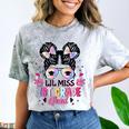 Lil Miss 1st Grade Grad Graduation Last Day Of 1st Grade Comfort Color Blast T-Shirt Smoke