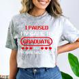 I Paused My Game To Graduate Graduation Comfort Color Blast T-Shirt Smoke