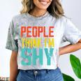 People Think I'm Shy I Introvert Comfort Color Blast T-Shirt Smoke