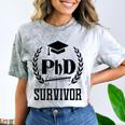 PHD Survivor T-Shirt Graduation Student Teacher For Men Women Kids Comfort Color Blast T-Shirt Smoke