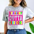 Pink STRAIGHT OUTTA Preschool PRE-K Graduation Comfort Color Blast T-Shirt Smoke