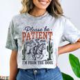 Please Be Patient I'm From The 1900s Cowboy Skeleton Comfort Color Blast T-Shirt Smoke