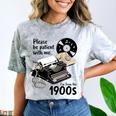 Please Be Patient I'm From The 1900s Sarcastic Joke Premium Tri-Blend Comfort Color Blast T-Shirt Smoke