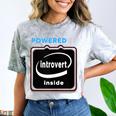 Powered By Introvert Inside Embrace Your Quiet Strength Comfort Color Blast T-Shirt Smoke