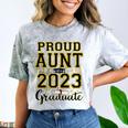 Proud Aunt Of A 2023 Graduate Family Matching Graduation Comfort Color Blast T-Shirt Smoke