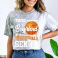 Proud Boyfriend Of A 2025 Senior Graduation Basketball Comfort Color Blast T-Shirt Smoke