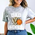Proud Dad Of A 2026 Senior Basketball Graduation Leopard Comfort Color Blast T-Shirt Smoke