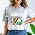 Proud Grandma Of A 2026 Senior Volleyball Graduation Leopard Comfort Color Blast T-Shirt Smoke