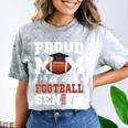 Proud Mom Of a Football Senior 2026 Graduation Gifts Comfort Color Blast T-Shirt Smoke