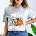 Proud Senior Mom Class Of 2026 Basketball Graduation Leopard Comfort Color Blast T-Shirt Smoke