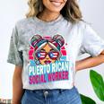 Puerto Rican Latina Social Worker MSW Masters Graduation Comfort Color Blast T-Shirt Smoke