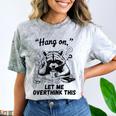 Raccoon Hang On Let Me Overthink This Introvert Comfort Color Blast T-Shirt Smoke Raccoon Hang On Let Me Overthink This Introvert Comfort Color Blast T-Shirt Smoke
