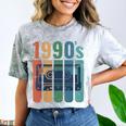 Retro Nineties Style Audio Tape Nostalgia Year 1990 Comfort Color Blast T-Shirt Smoke