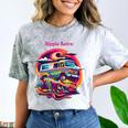 Retro Graphic Print With a Touch Of Nostalgia Comfort Color Blast T-Shirt Smoke