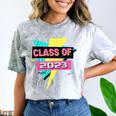 Senior 2023 Graduation Class Of 2023 Retro 90's Graduation Comfort Color Blast T-Shirt Smoke