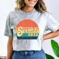 Senior 2023 Graduation My Last First Day Of Class Of 2023 Comfort Color Blast T-Shirt Smoke