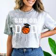 Senior 2026 Dad Basketball Graduation Comfort Color Blast T-Shirt Smoke