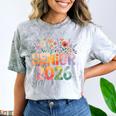 Senior 2026 Groovy Retro Grad Class Of 2026 Graduation Kids Comfort Color Blast T-Shirt Smoke