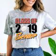 Senior Class Of 2019 Tshirt Graduation School Baseball Comfort Color Blast T-Shirt Smoke