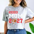 Senior Football Mom 2027 Team Class Of 2027 Graduation Mom Comfort Color Blast T-Shirt Smoke