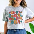 In My Social Worker Era Cute Social Worker Graduation MSW Comfort Color Blast T-Shirt Smoke