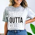 Straight Outta College Movie Parody Graduation Comfort Color Blast T-Shirt Smoke