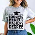 I Survived My Wife's Masters Degree Graduation Class Of 2025 Comfort Color Blast T-Shirt Smoke
