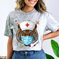 Tiger Nurse RN ER Nursing School Graduation Comfort Color Blast T-Shirt Smoke