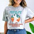 Trust Me I'Ve Got A Counseling Degree College Graduation Comfort Color Blast T-Shirt Smoke