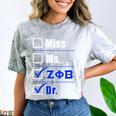 Zeta Phi Beta Doctor Graduation Zeta Phi Beta HBCU Doctor Comfort Color Blast T-Shirt Smoke