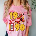 1990 Retro Raised On 90s Music Old School Nostalgia Punk Comfort Color Blast T-Shirt Clay