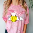 2018 Softball Senior Graduation Shirt For Girls Grad Comfort Color Blast T-Shirt Clay