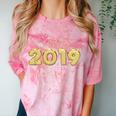 2019 Gold Confetti Graduation T Shirt High School College Comfort Color Blast T-Shirt Clay