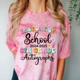 2026 Last Day Of School Autograph 8th Grade Graduation Party Comfort Color Blast T-Shirt Clay