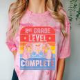 2nd Grade Level Complete Graduation Student Video Gamer Comfort Color Blast T-Shirt Clay