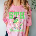 5th Grade Graduate Dinosaur Dab Graduation School Comfort Color Blast T-Shirt Clay