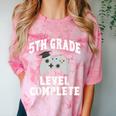 5th Grade Level Complete Gamer Class Of 2025 Graduation Comfort Color Blast T-Shirt Clay