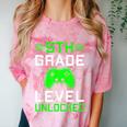 5th Grade Level Unlocked Back To School Gamer Graduation Comfort Color Blast T-Shirt Clay
