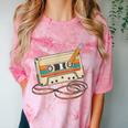 80s 90s Retro Party Costume Nostalgia Cassette Tape Pencil Comfort Color Blast T-Shirt Clay