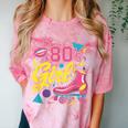 80's Girl Roller Skates Skating Eighties 1980s Nostalgia Comfort Color Blast T-Shirt Clay