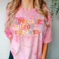 Advocate Support Empower Groovy Social Worker Graduation Comfort Color Blast T-Shirt Clay