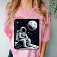 Aesthetic Spaceman Astronaut On The Moon Space Introvert Comfort Color Blast T-Shirt Clay