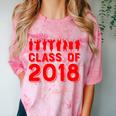 & Red Class Of 2018 Senior Graduation T Shirt Comfort Color Blast T-Shirt Clay