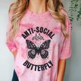 Anti-Social Butterfly Awkward Introvert Homebody Humor Comfort Color Blast T-Shirt Clay