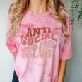 Anti Social Moms Club On Back Retro Introvert Unsociable Comfort Color Blast T-Shirt Clay Anti Social Moms Club On Back Retro Introvert Unsociable Comfort Color Blast T-Shirt Clay
