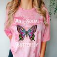 Antisocial Butterfly Aesthetic Introvert For Women Men Comfort Color Blast T-Shirt Clay