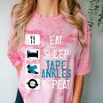 Athletic Trainer Eat Sleep Tape Ankles Graduation Comfort Color Blast T-Shirt Clay
